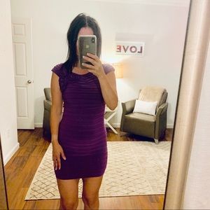 Adrianna Papell Purple Fitted Cocktail Dress 4